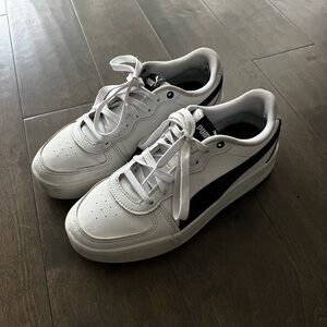 Puma Classic White and Black Sneakers